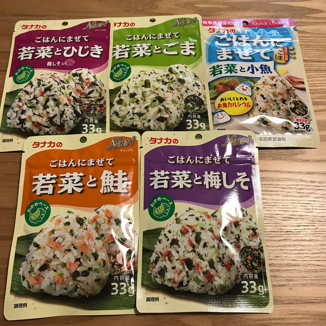 新品 未開封 ふりかけ ご飯に混ぜて タナカ 5袋セット 食品/飲料/酒の加工食品(乾物)の商品写真