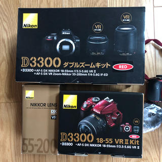 ニコン(Nikon)のNikon d3300 ダブルズームキット レッド(デジタル一眼)