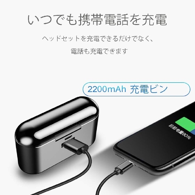 ワイヤレスイヤホン スマホ/家電/カメラのオーディオ機器(ヘッドフォン/イヤフォン)の商品写真