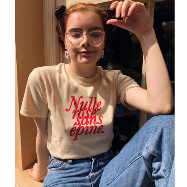 epine♡Nulle rose sans épine tee cream レディースのトップス(Tシャツ(半袖/袖なし))の商品写真