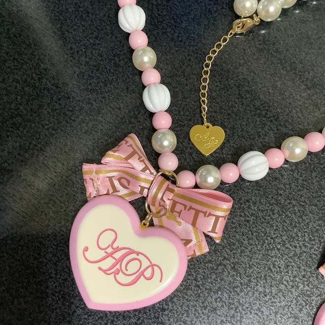 Angelic Pretty(アンジェリックプリティー)のメルチョコ ネックレス・ブレスレット ピンク レディースのアクセサリー(ネックレス)の商品写真