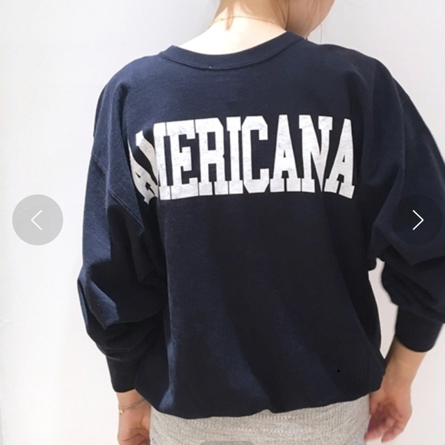 美品★AMERICANA BIG クルーネックスウェット◆