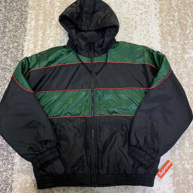 supreme sports piping puffy jacket