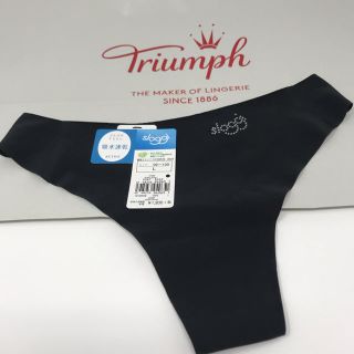 トリンプ(Triumph)のL トリンプ スロギー 速乾 ゼロフィール シームレスソング Tバック ブラック(ショーツ)