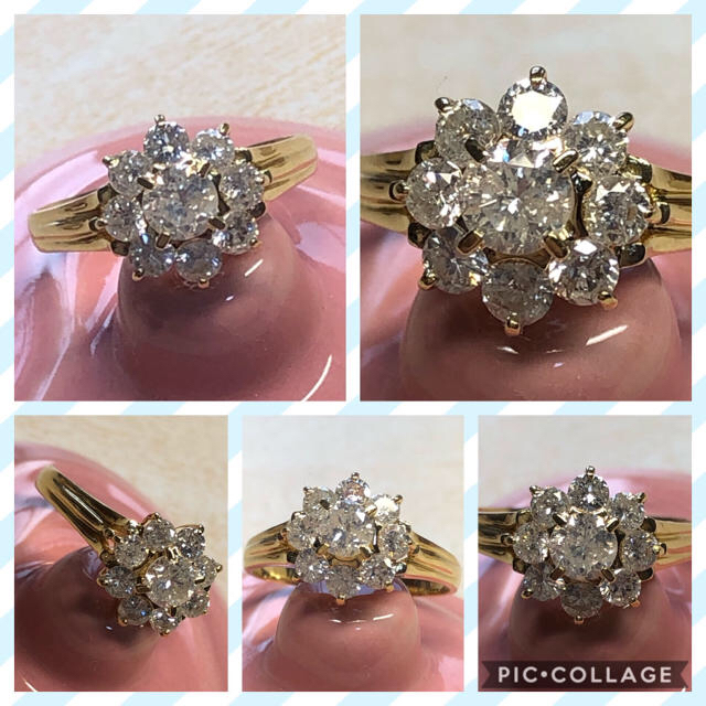 ご専用です♡ ♡大特価♡ 綺麗なダイヤ✨１．０９ct✨フラワーリング  k18 レディースのアクセサリー(リング(指輪))の商品写真