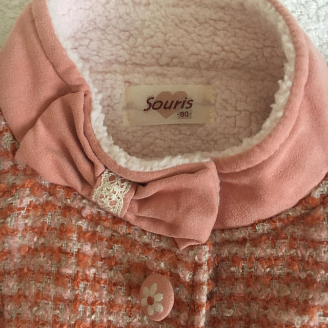 Souris(スーリー)の♡新品未使用 souris サイズ80 アウター コート♡ キッズ/ベビー/マタニティのベビー服(~85cm)(ジャケット/コート)の商品写真