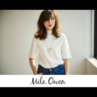 ミラオーウェン(Mila Owen)のMila Owenミラ オーウェン 半袖ボトルネックニットトップス(ニット/セーター)