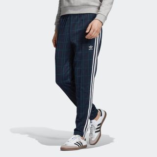 アディダス(adidas)のADIDAS トラックパンツ  チェック柄 緑 XSサイズ ED6136(その他)