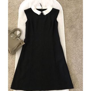 フォクシー(FOXEY)の即完売FOXEY BOTIQUE Dress  白襟 ワンピース 38(ひざ丈ワンピース)