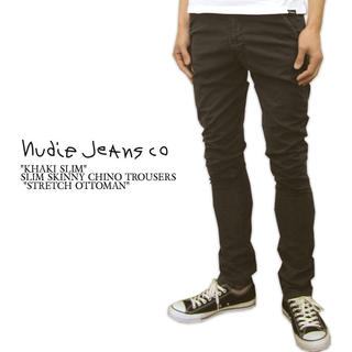 ヌーディジーンズ(Nudie Jeans)のnudie jeans チノパン khaki slim 31(デニム/ジーンズ)