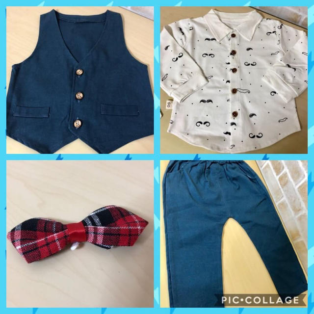 ✳︎数量限定✳︎大人気  キッズフォーマル  100センチ 4点セット キッズ/ベビー/マタニティのキッズ服男の子用(90cm~)(ドレス/フォーマル)の商品写真