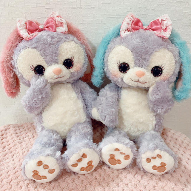 ステラルー♡プチ染色♡お耳ピンク×ブルー双子ちゃんリメイク♡ぬいぐるみ♡