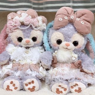 ステラルー(ステラ・ルー)のステラルー♡プチ染色♡お耳ピンク×ブルー双子ちゃんリメイク♡ぬいぐるみ♡(ぬいぐるみ/人形)