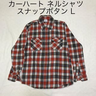 カーハート(carhartt)のカーハート ネルシャツ 白赤灰色のチェック L(シャツ)