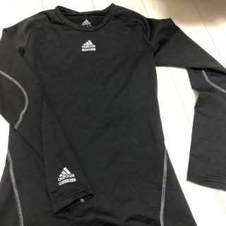 アディダス(adidas)のアディダス adidas アンダーシャツ L 冬用 あったか 長袖 丸首 黒(ウェア)