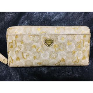 コーチ(COACH)のCOACH コーチ 長財布 ハート ゴールド(財布)