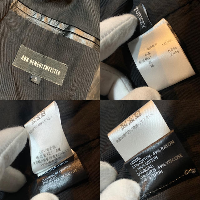 Ann Demeulemeester(アンドゥムルメステール)の【新品】Ann Demeulemeester 18SSレザーライダースジャケット メンズのジャケット/アウター(レザージャケット)の商品写真