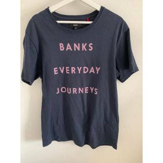 ロンハーマン(Ron Herman)のBANKS Tシャツ L ネイビーピンクロゴ(Tシャツ/カットソー(半袖/袖なし))