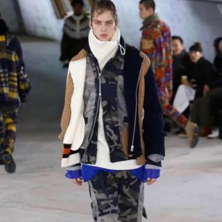 サカイ(sacai)のsacai 18AW ニット ライダース ジャケット(ニット/セーター)