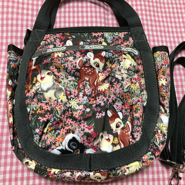 アウトレット 美品 新品 限定レスポ ディズニーバンビ 2wayショルダー