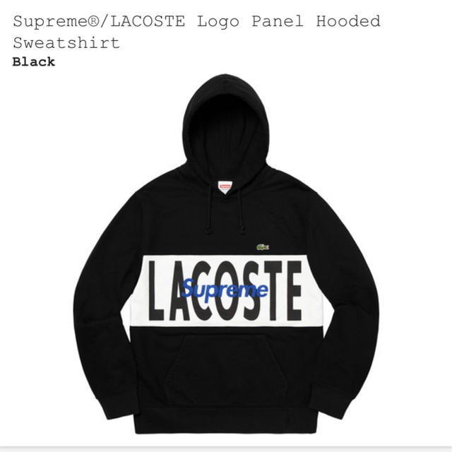 Supreme / LACOSTE Logo Panel Hoodedメンズ