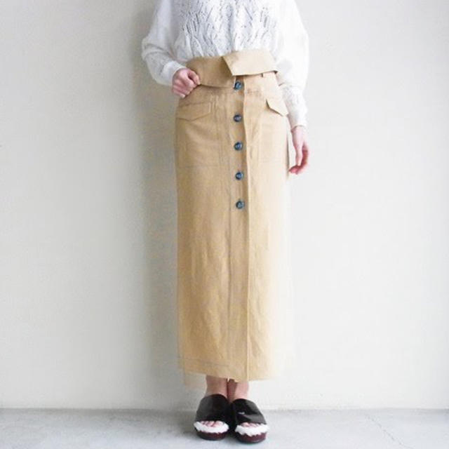 mame(マメ)の最終sale mame ハイウエスト スカート レディースのスカート(ロングスカート)の商品写真