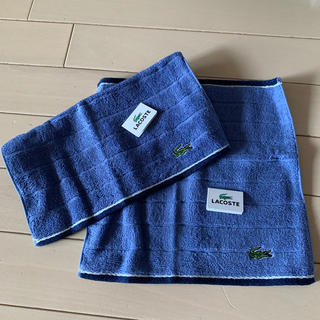 ラコステ(LACOSTE)の新品　ラコステ  タオルハンカチ　2枚(ハンカチ/ポケットチーフ)