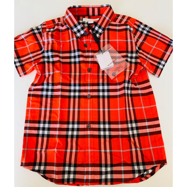 BURBERRY(バーバリー)の新品未使用 kidsバーバリー半袖シャツ キッズ/ベビー/マタニティのキッズ服男の子用(90cm~)(ブラウス)の商品写真