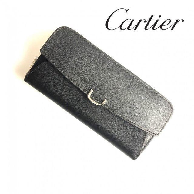 Cartier - ★新品★正規店購入★ カルティエ 財布 長財布 ブラック シルバー