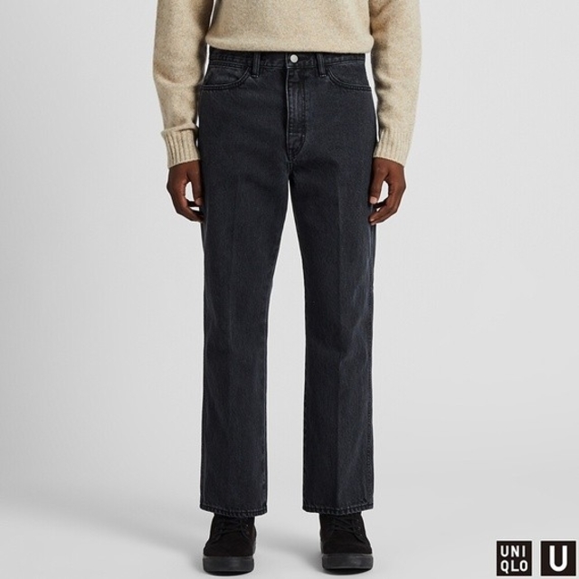 UNIQLO(ユニクロ)の❰新品❱　Uniqlo-U ストレートジーンズ　ダークグレイ　Size-29 メンズのパンツ(デニム/ジーンズ)の商品写真