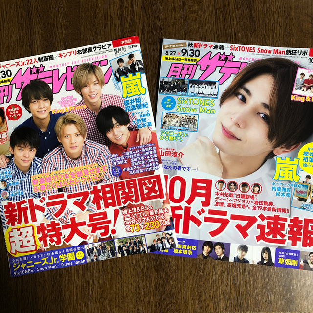 角川書店(カドカワショテン)の月刊ザTVジョン中部版 2019年 10月号  Six TONES エンタメ/ホビーの雑誌(音楽/芸能)の商品写真