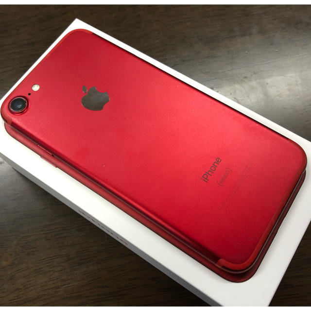 美品 ロック解除済 ソフトバンク iPhone7 128GB RED 付属品あり 1