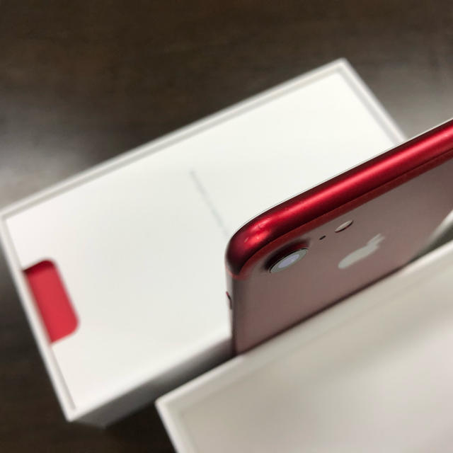 美品 ロック解除済 ソフトバンク iPhone7 128GB RED 付属品あり