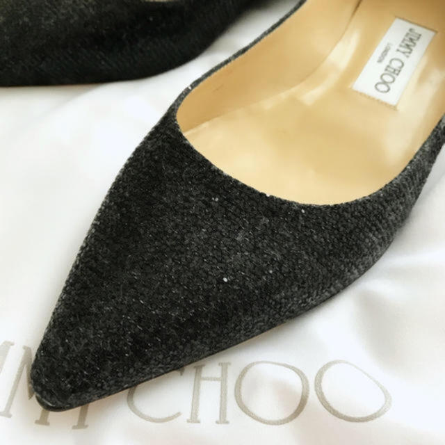 好評即納 JIMMY CHOO - ♡新品未使用♡JIMMY CHOO♡ブラックグリッターフラットシューズ♡の通販 by love1526's shop|ジミーチュウならラクマ 正規品即納