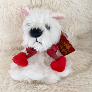 ハロッズ(Harrods)のハロッズ　ウエスティ　ぬいぐるみ　ホワイトテリア　犬　リボン　ハート(ぬいぐるみ)