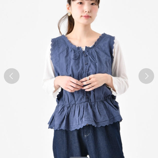 Kastane(カスタネ)のkastane  刺繍レースブラウス レディースのトップス(シャツ/ブラウス(半袖/袖なし))の商品写真