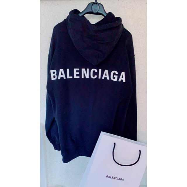 【送料関税無料】 Balenciaga - BALENCIAGA バレンシアガ バックロゴパーカー フーディ パーカー