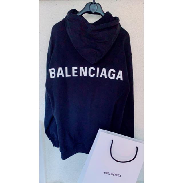 BALENCIAGA バレンシアガ バックロゴパーカー フーディ