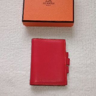 エルメス(Hermes)のエルメス　手帳カバー　赤　中古品(手帳)