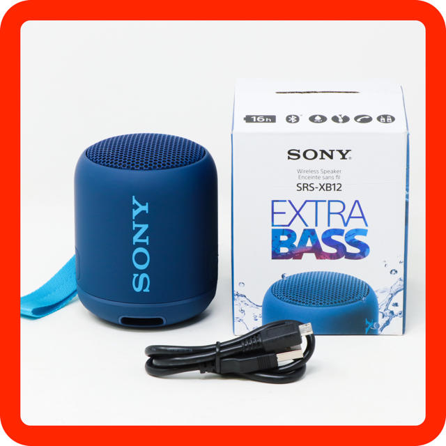 美品 ●SONY SRS-XB12 ブルー 青 Bluetooth スピーカー