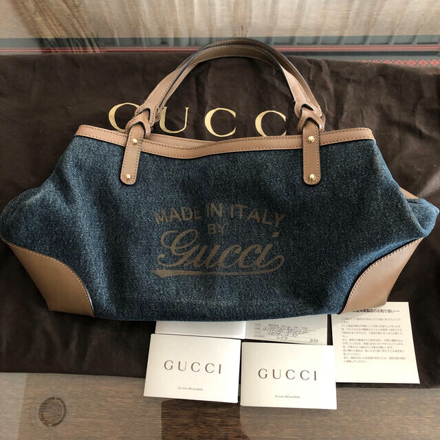 Gucci(グッチ)のLAY様専用！GUCCI  クラフトデニム  トートバッグ レディースのバッグ(トートバッグ)の商品写真