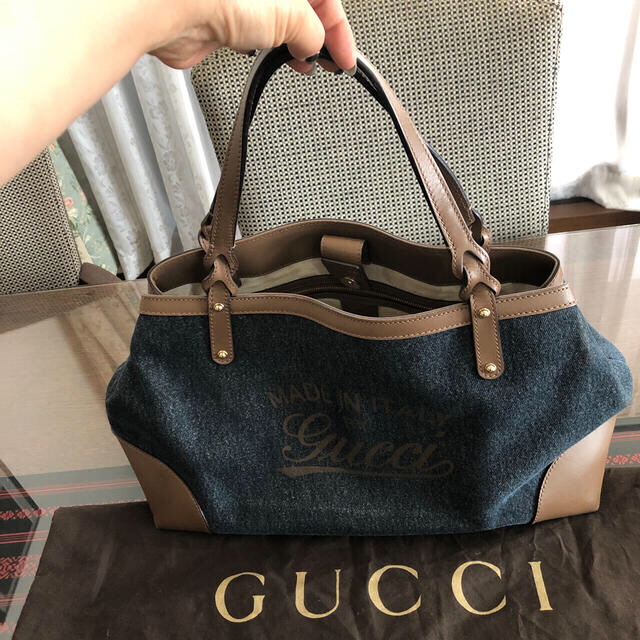 Gucci(グッチ)のLAY様専用！GUCCI  クラフトデニム  トートバッグ レディースのバッグ(トートバッグ)の商品写真