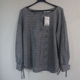 アンタイトル(UNTITLED)のUNTITLED  グレンチェック柄ブラウス(新品)(シャツ/ブラウス(長袖/七分))