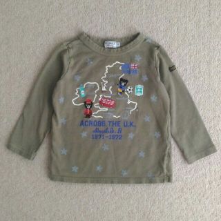 ダブルビー(DOUBLE.B)のミキハウス ダブルビーロンTモスグリーン100(Tシャツ/カットソー)