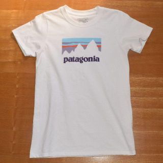 パタゴニア(patagonia)の正規品！パタゴニア P-6ロゴ 半袖Ｔシャツ XS 白(Tシャツ(半袖/袖なし))