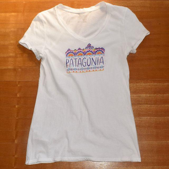 patagonia(パタゴニア)の正規品！USA製！パタゴニア  半袖Ｔシャツ XS 白 レディースのトップス(Tシャツ(半袖/袖なし))の商品写真