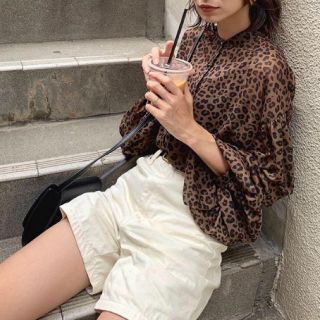 マウジー(moussy)の今季新作♡MOUSSY SHEER LEOPARD シャツ♡レオパードシャツ新品(シャツ/ブラウス(長袖/七分))