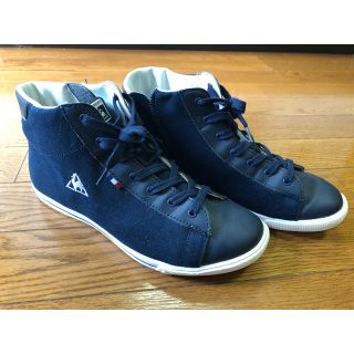 ルコックスポルティフ(le coq sportif)のルコックスニーカー紺色横ファスナー(スニーカー)