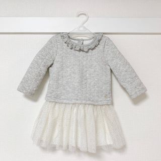 プチバトー(PETIT BATEAU)のプチバトー ワンピース 秋冬 ベビー 女の子(ワンピース)