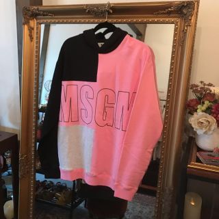 エムエスジイエム(MSGM)のMSGM パーカー トレーナー ピンク 新品 未使用(パーカー)